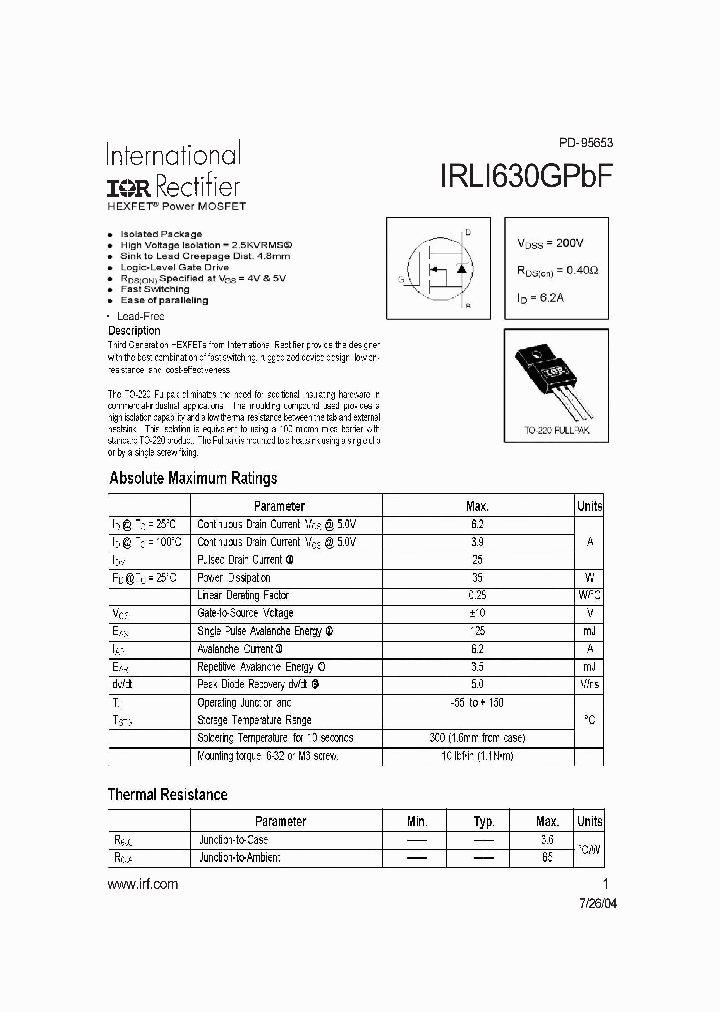 IRLI630GPBF_4300976.PDF Datasheet