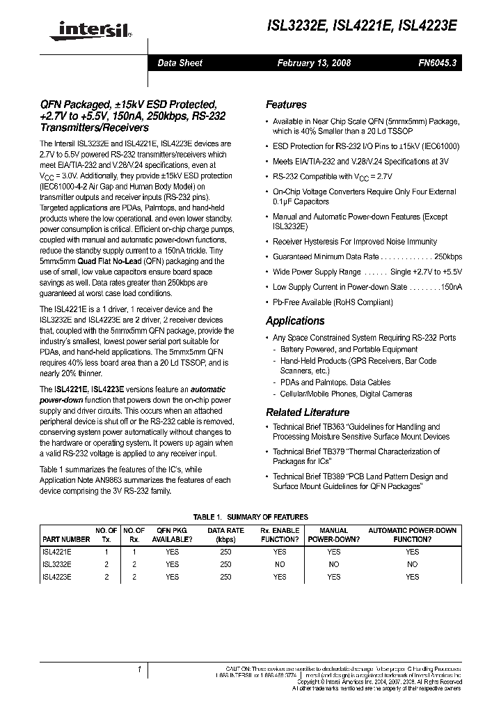 ISL4221E_4486468.PDF Datasheet