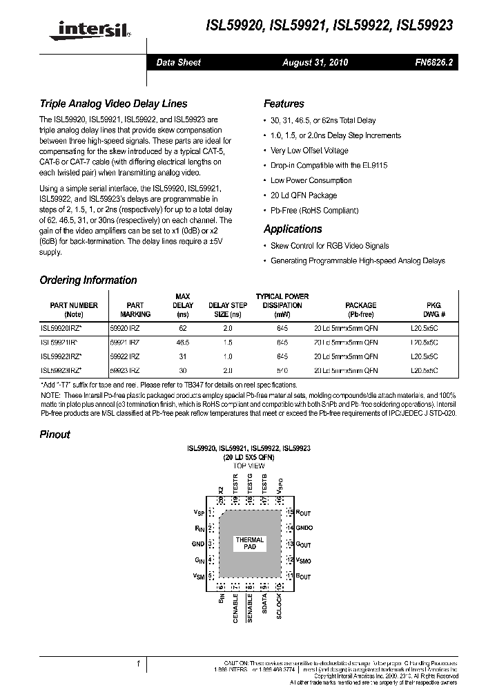 ISL59921IR_4902926.PDF Datasheet