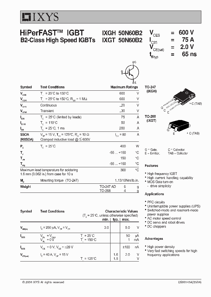 IXGH50N60B2_4569541.PDF Datasheet