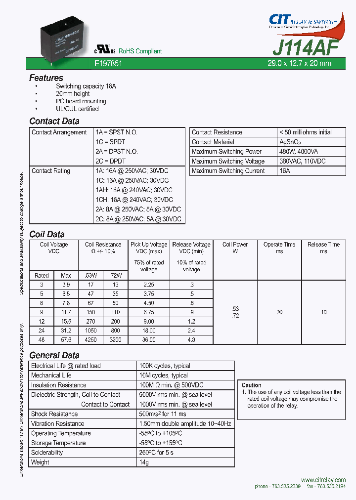 J114AF1AS12VDC_4612065.PDF Datasheet