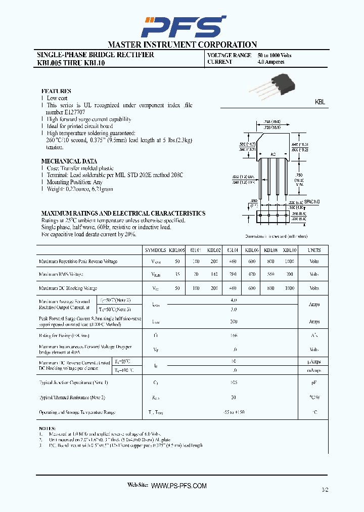 KBL10_4857109.PDF Datasheet