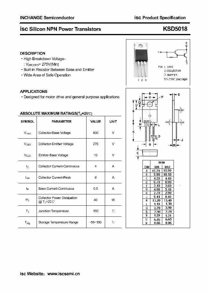 KSD5018_4465304.PDF Datasheet