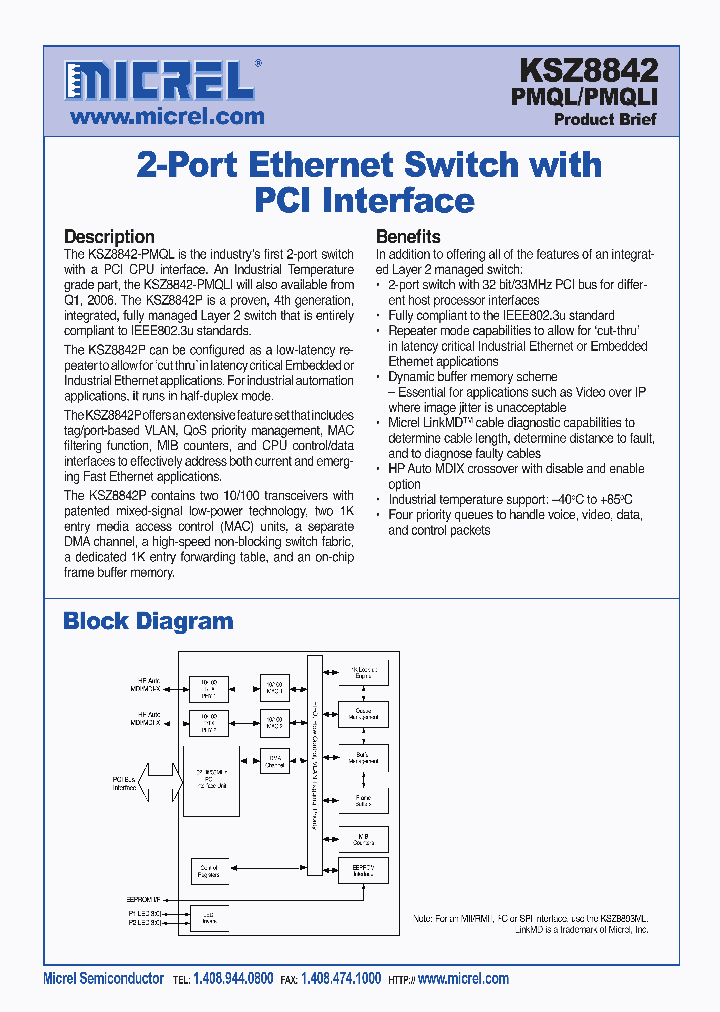 KSZ8842_4207599.PDF Datasheet