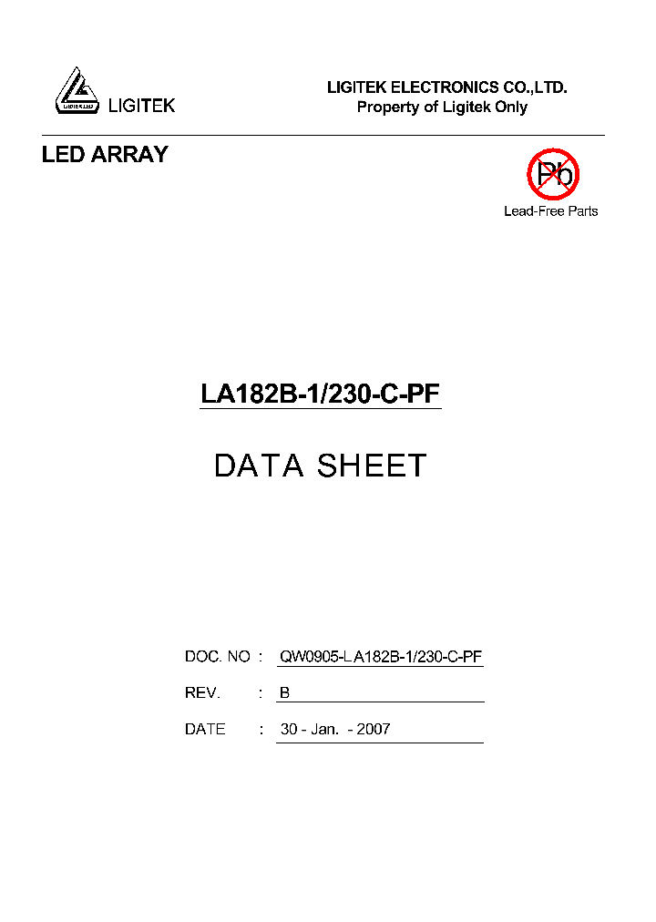 LA182B-1-230-C-PF_4607484.PDF Datasheet
