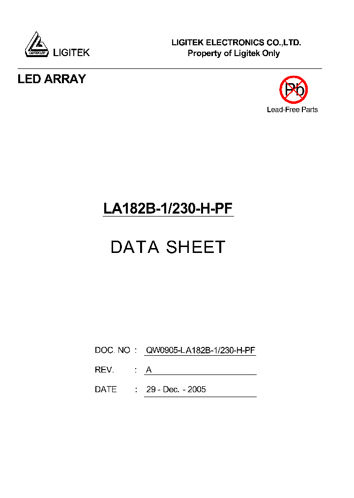 LA182B-1-230-H-PF_4607488.PDF Datasheet