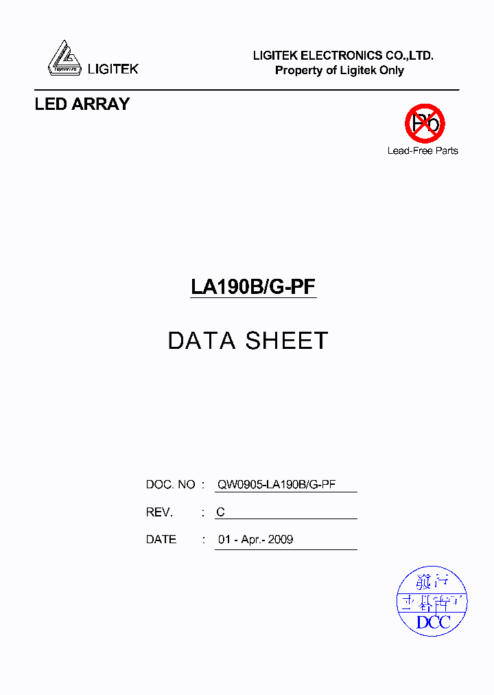 LA190B-G-PF_4789491.PDF Datasheet