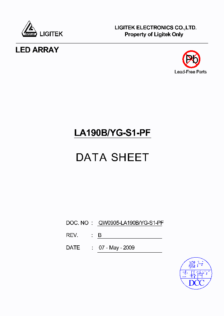 LA190B-YG-S1-PF_4789495.PDF Datasheet