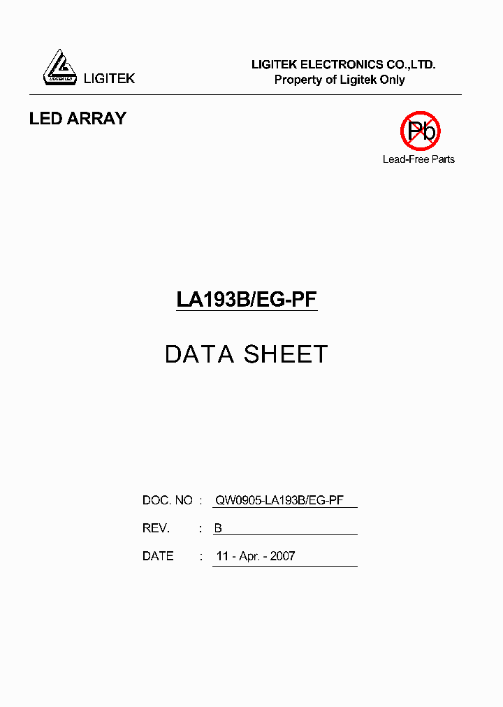 LA193B-EG-PF_4538620.PDF Datasheet