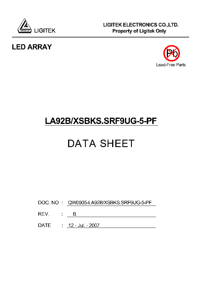 LA92B-XSBKSSRF9UG-5-PF_4617866.PDF Datasheet
