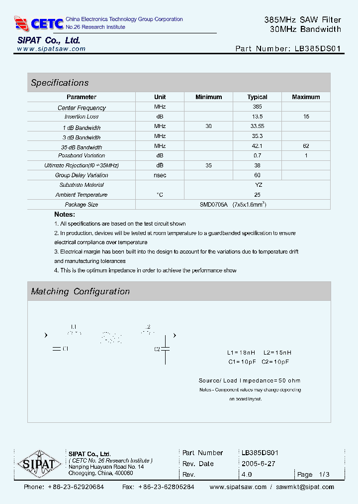 LB385DS01_4263423.PDF Datasheet Download --- IC-ON-LINE