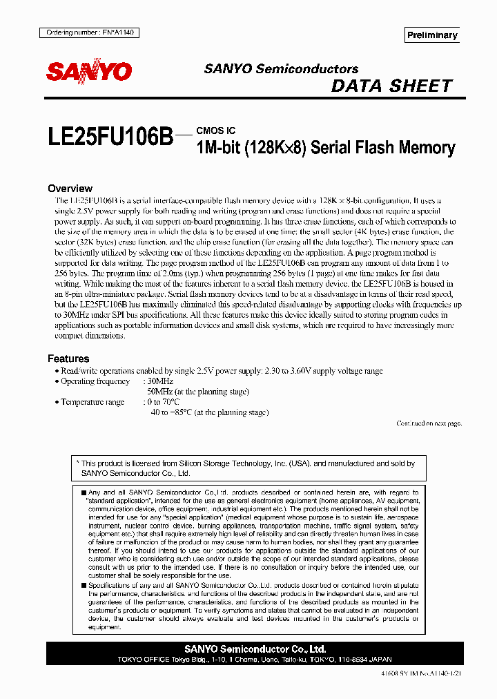 LE25FU106B_4261585.PDF Datasheet