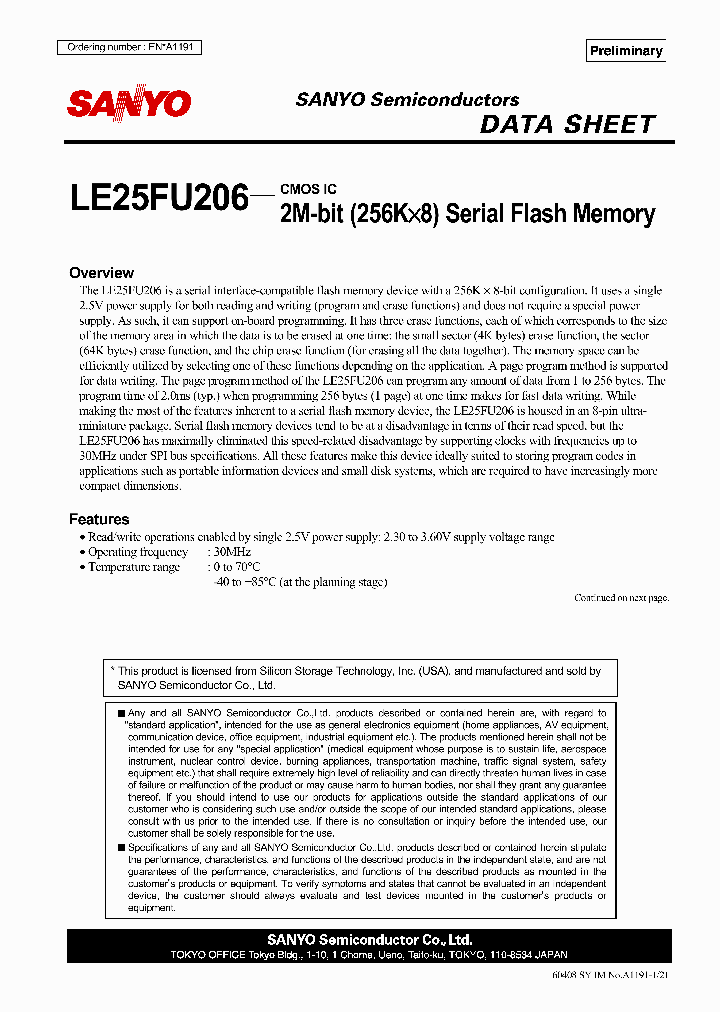 LE25FU206_4546459.PDF Datasheet