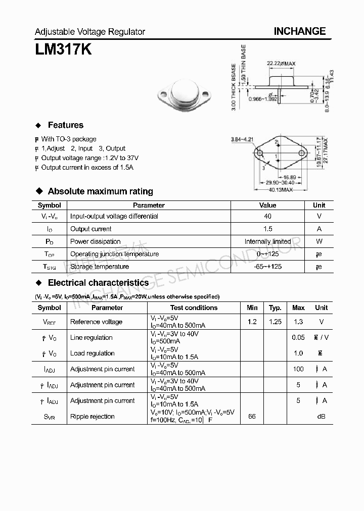 LM317K_4353767.PDF Datasheet Download --- IC-ON-LINE