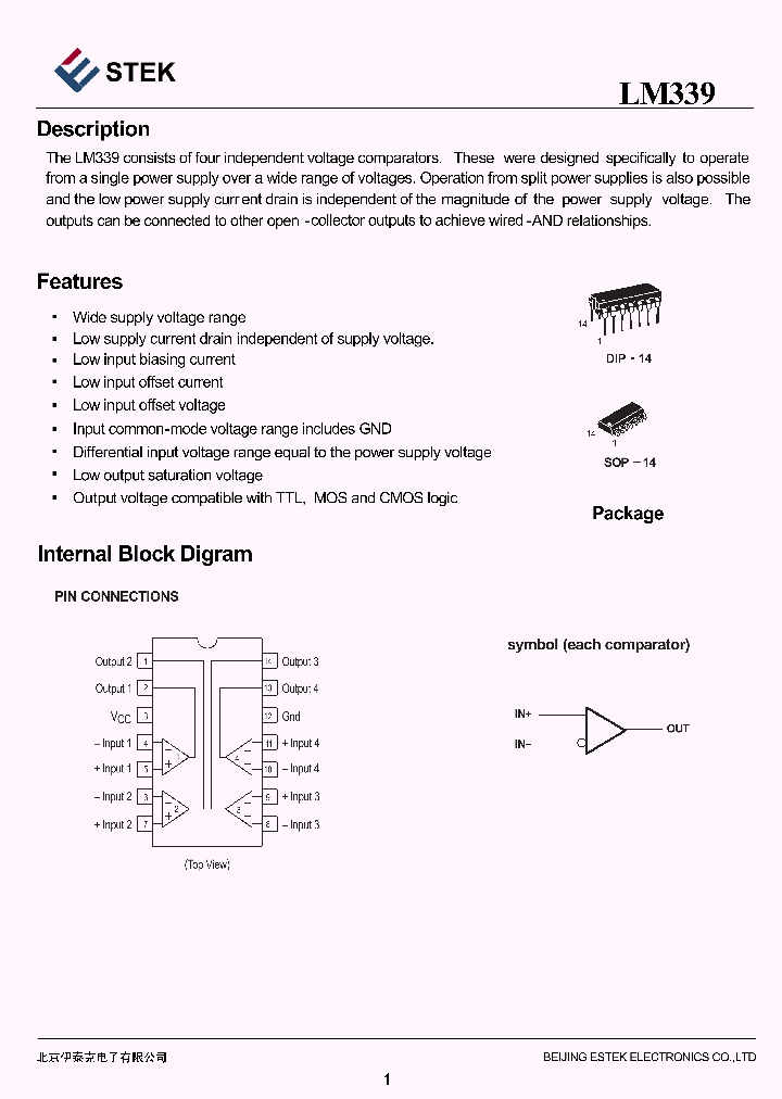 LM339_4457844.PDF Datasheet Download --- IC-ON-LINE