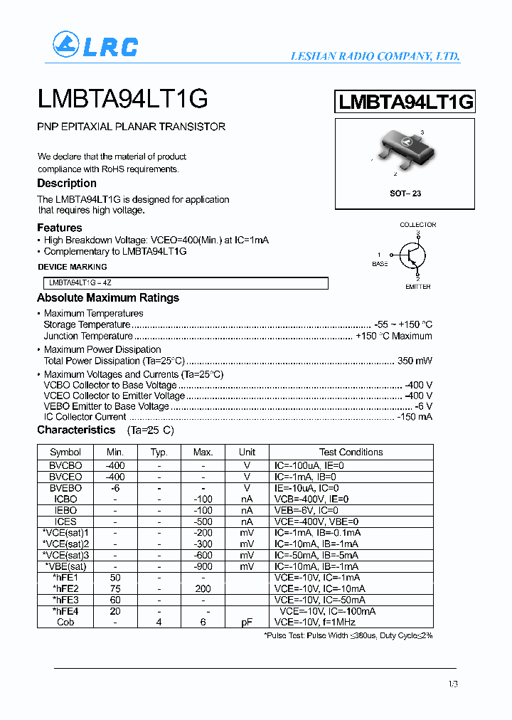 LMBTA94LT1G_4532982.PDF Datasheet