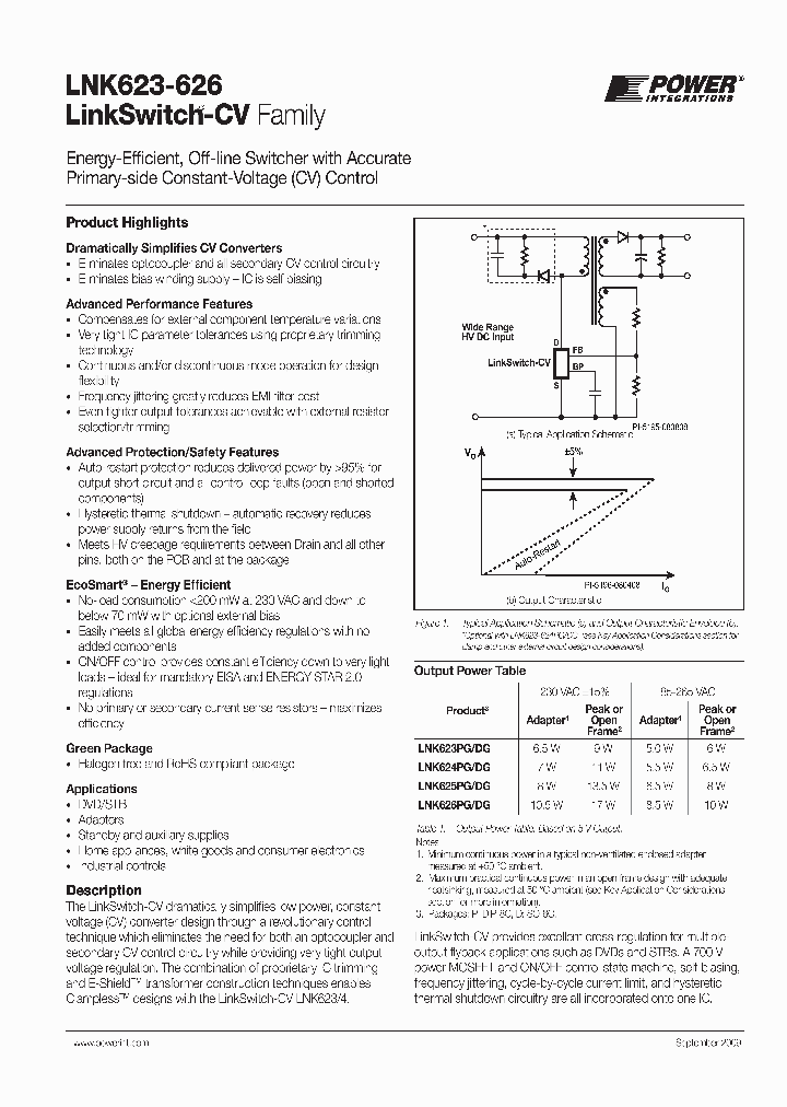 LNK623-626_4563011.PDF Datasheet Download --- IC-ON-LINE