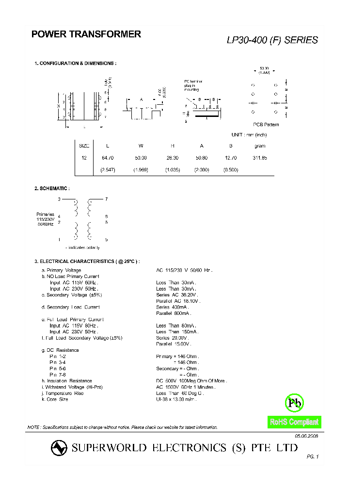 LP30-400_4755567.PDF Datasheet Download --- IC-ON-LINE