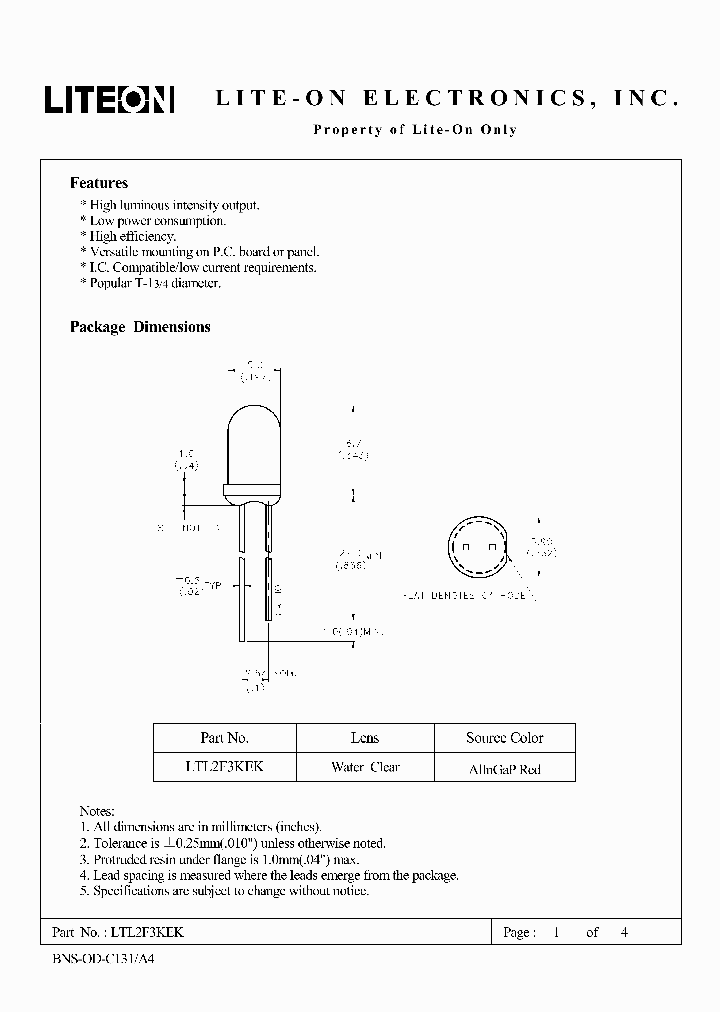 LTL2F3KEK_4564526.PDF Datasheet