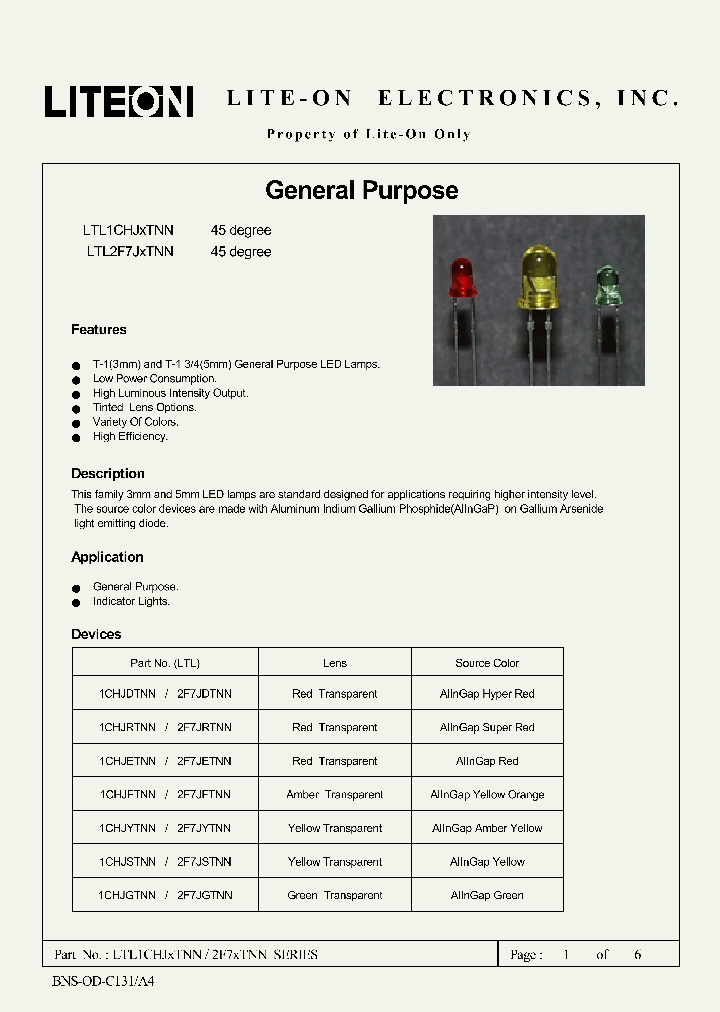 LTL2F7JDTNN_4564542.PDF Datasheet