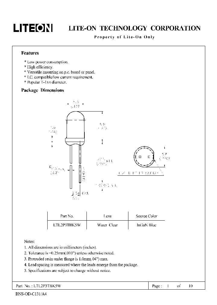 LTL2P3TBK5W_4532363.PDF Datasheet