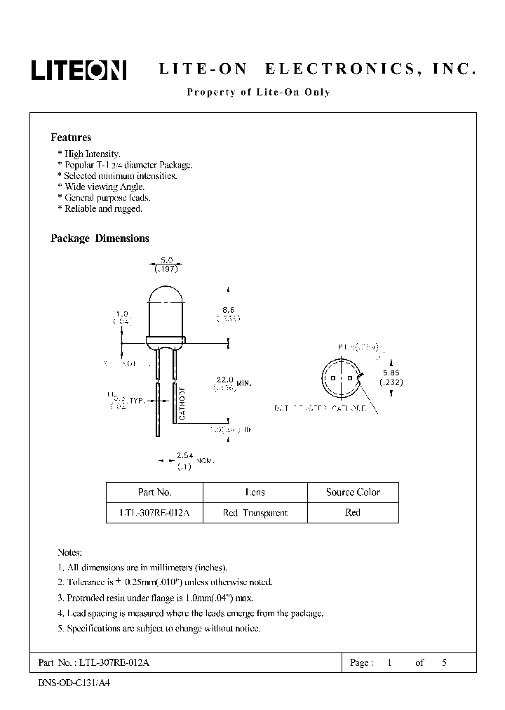 LTL-307RE-012A_4523077.PDF Datasheet