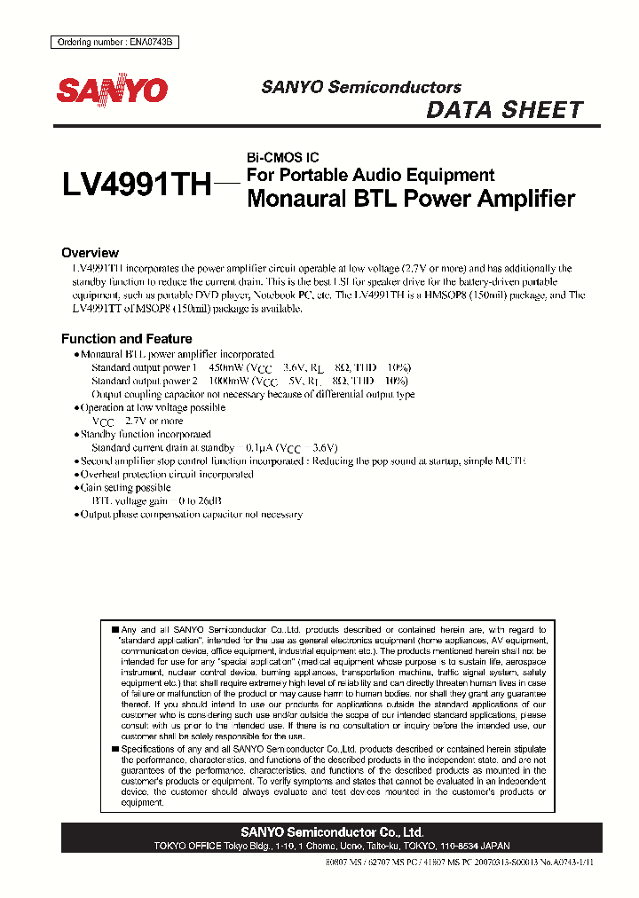 LV4991TH_4266500.PDF Datasheet