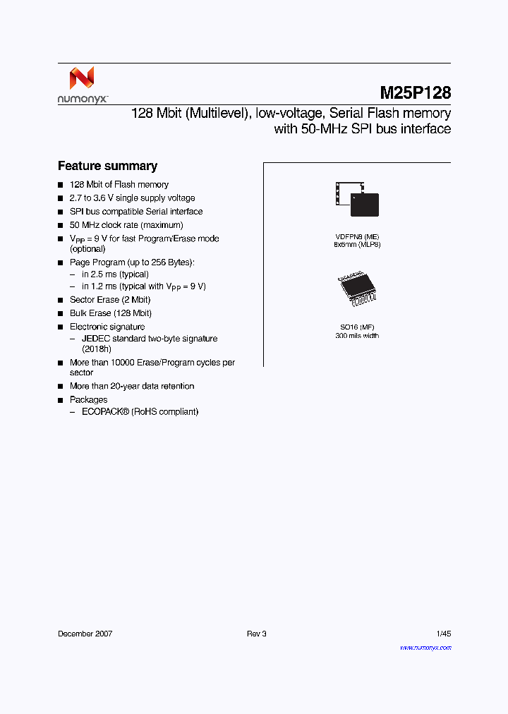 M25P128-VME6G_4349914.PDF Datasheet