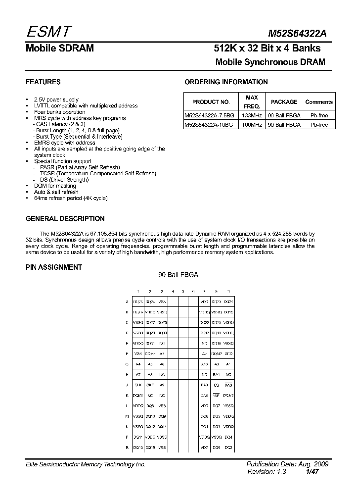 M52S64322A-10BG_4472548.PDF Datasheet