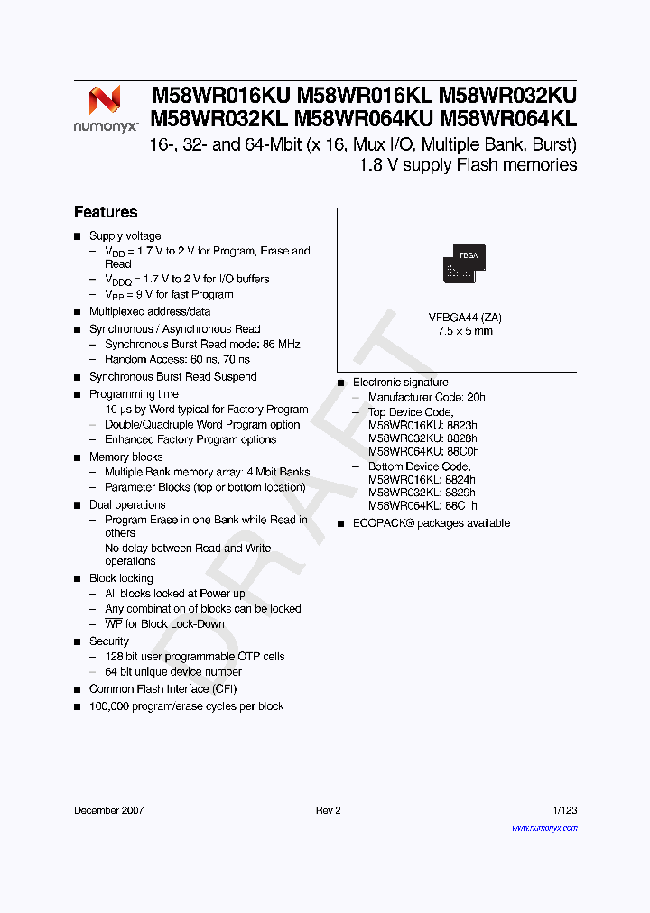 M58WR064KL_4704838.PDF Datasheet