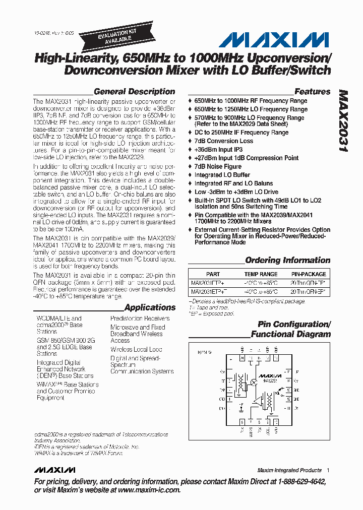 MAX2031_4631819.PDF Datasheet