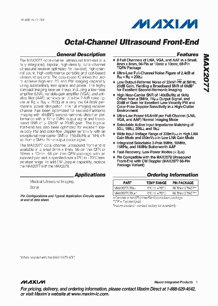 MAX2077CTK_4462340.PDF Datasheet