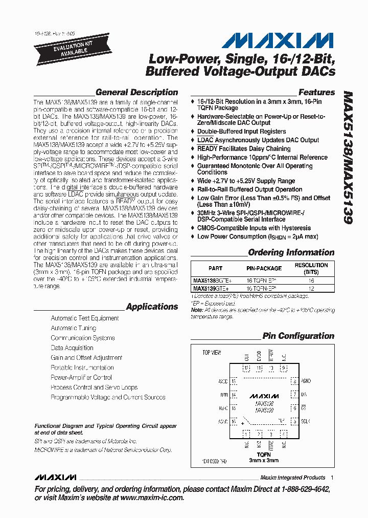 MAX5138BGTE_4510098.PDF Datasheet