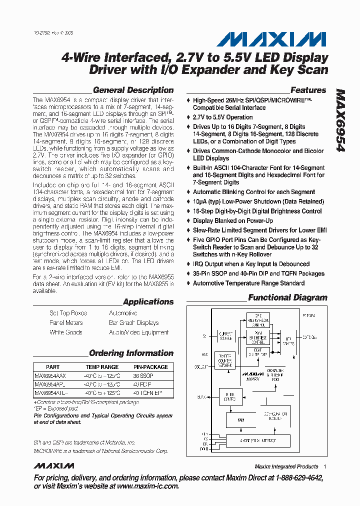MAX6954ATL_4651044.PDF Datasheet