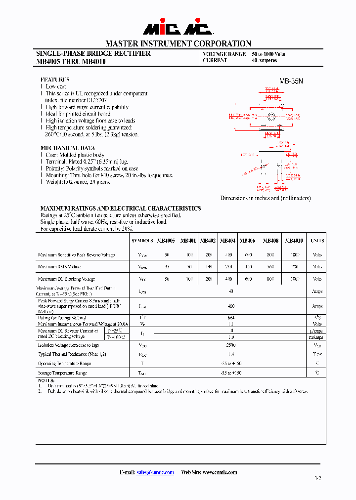 MB401_4580878.PDF Datasheet