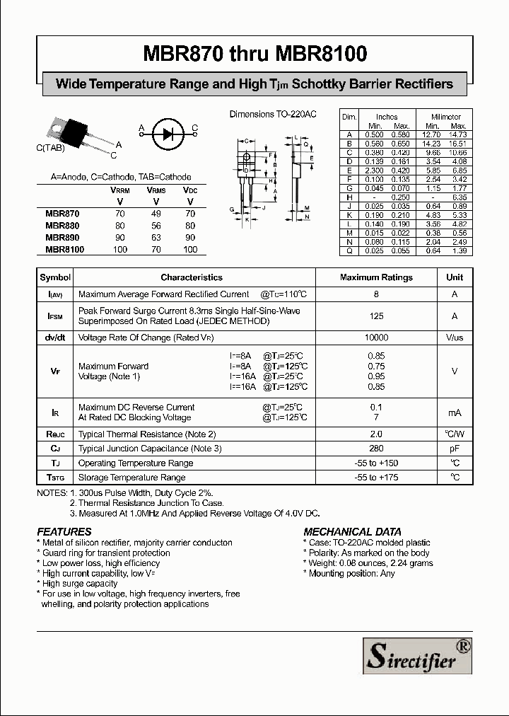 MBR870_4318564.PDF Datasheet