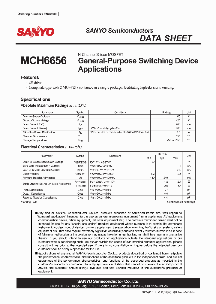 MCH6656_4492452.PDF Datasheet