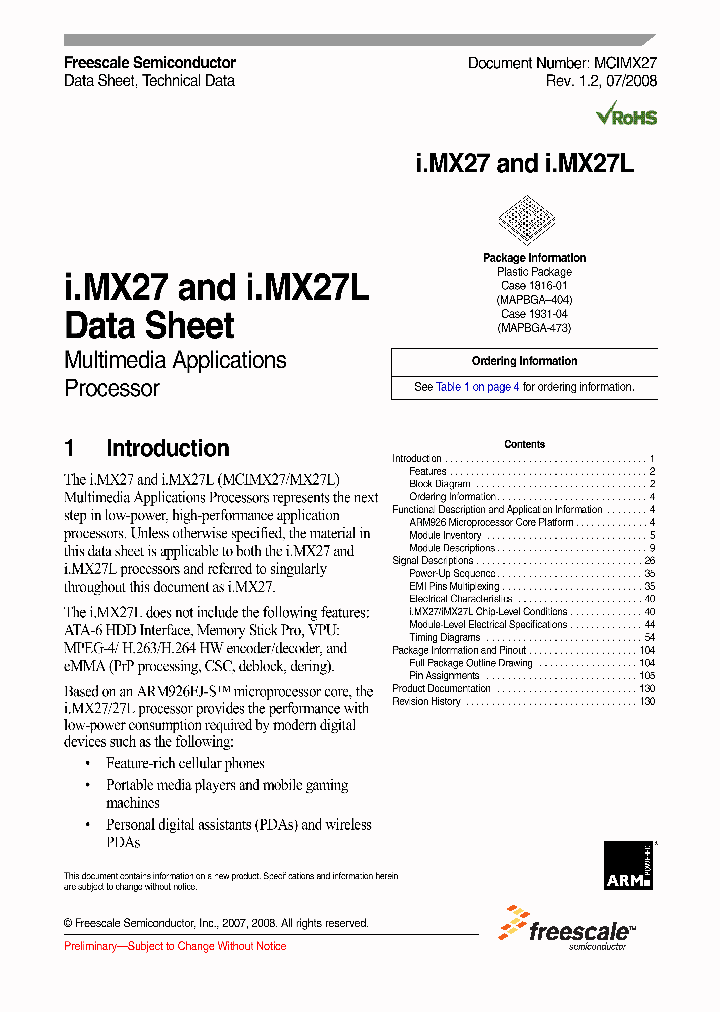 MCIMX27LMOP4A_4325624.PDF Datasheet