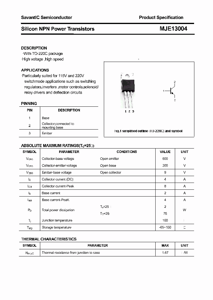 MJE13004_4422647.PDF Datasheet