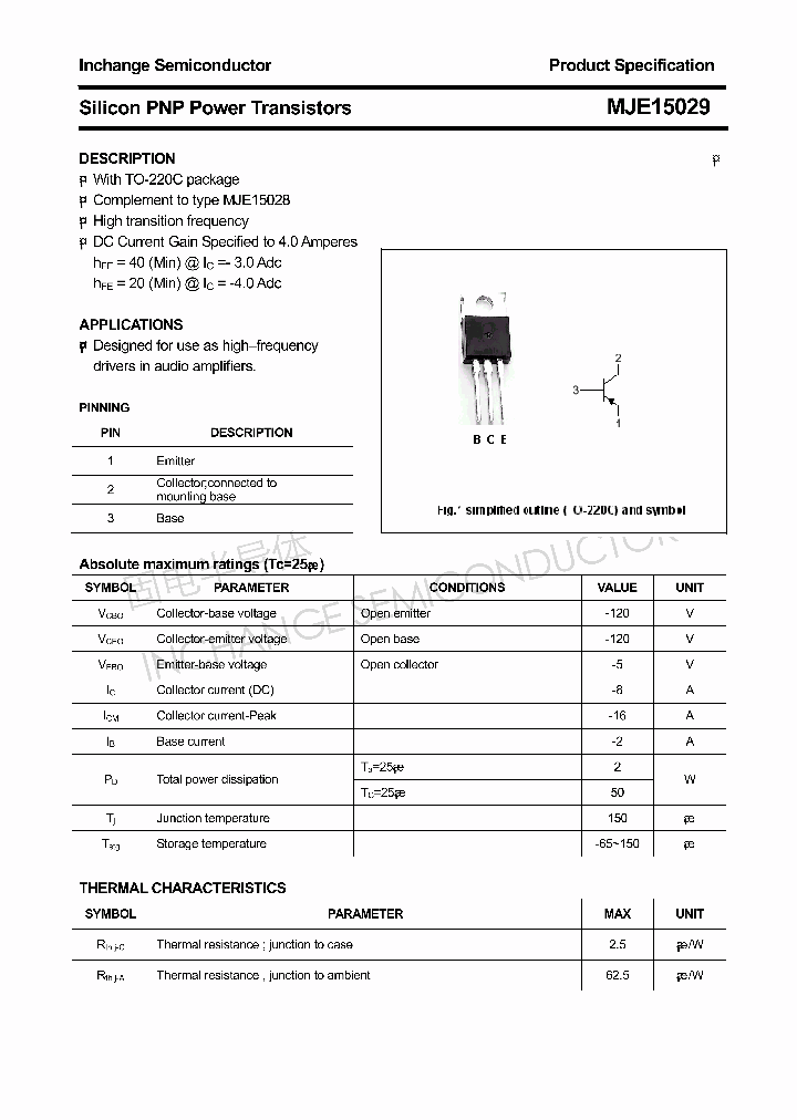 MJE15029_4309940.PDF Datasheet