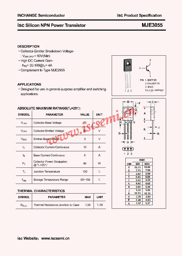 MJE3055_4667428.PDF Datasheet