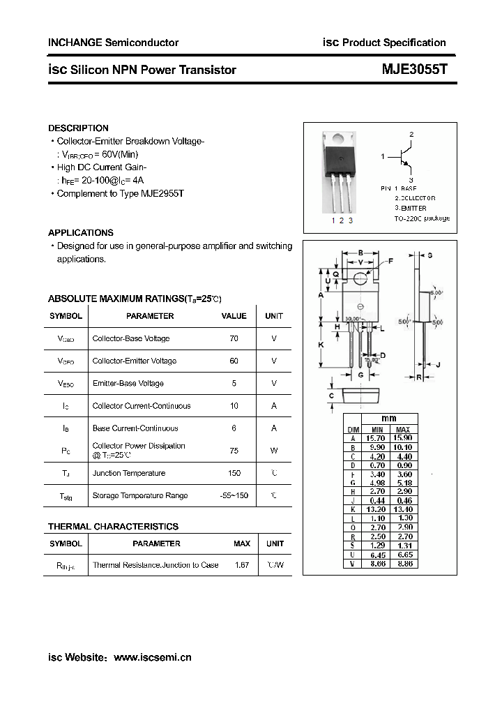 MJE3055T_4290843.PDF Datasheet