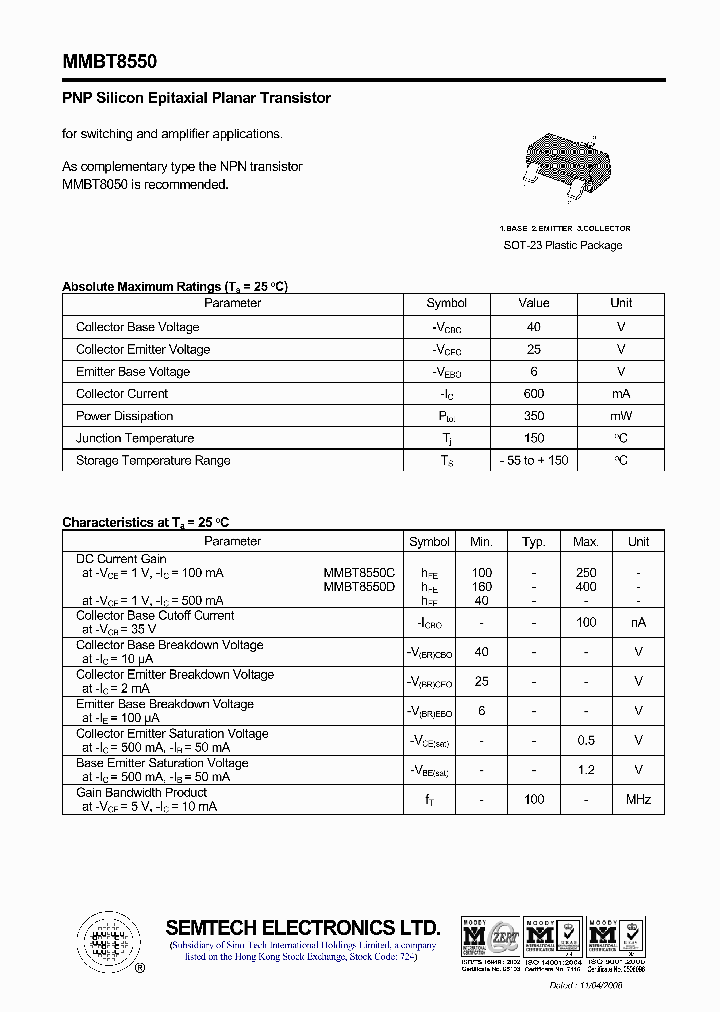 MMBT8550_4554428.PDF Datasheet