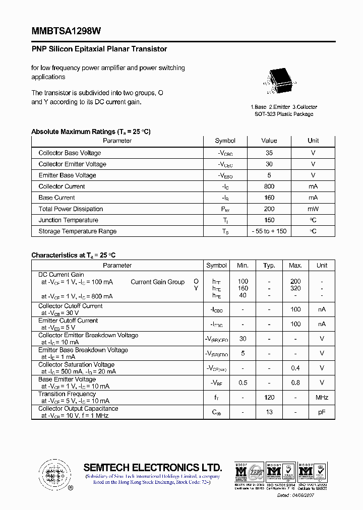 MMBTSA1298W_4522826.PDF Datasheet