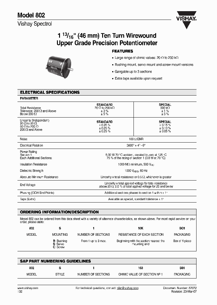 MODEL802_4304452.PDF Datasheet Download --- IC-ON-LINE