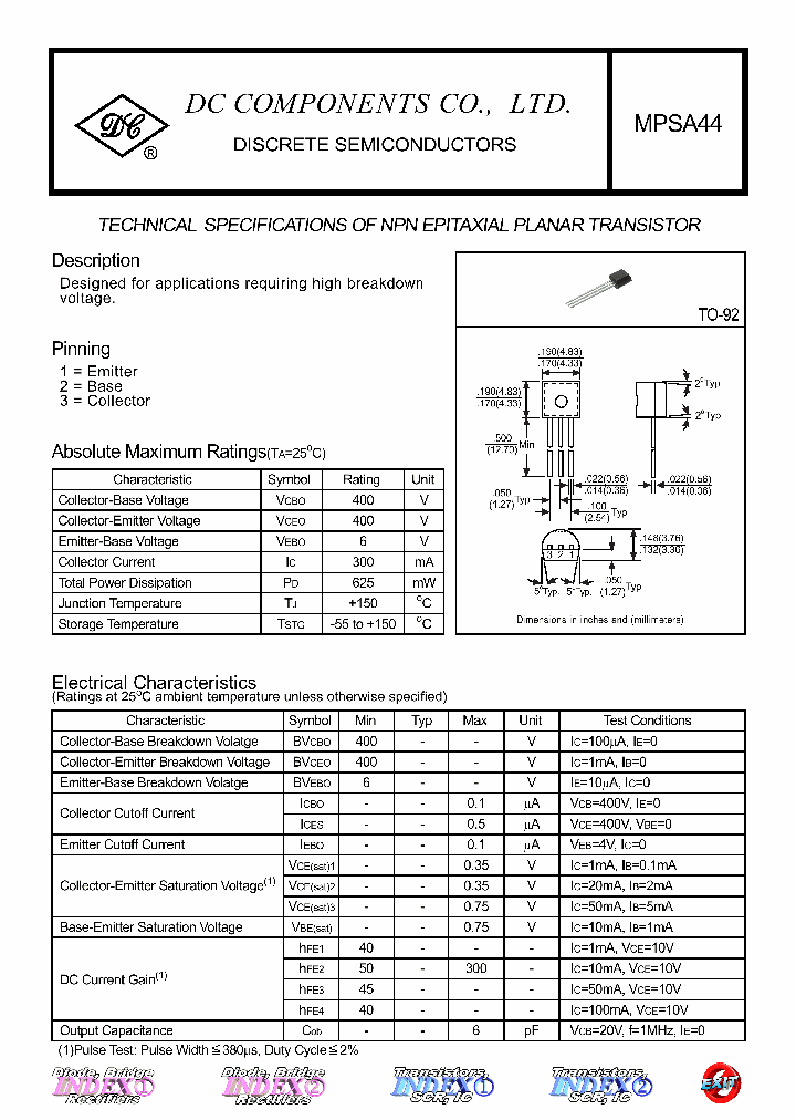 MPSA44_4502199.PDF Datasheet