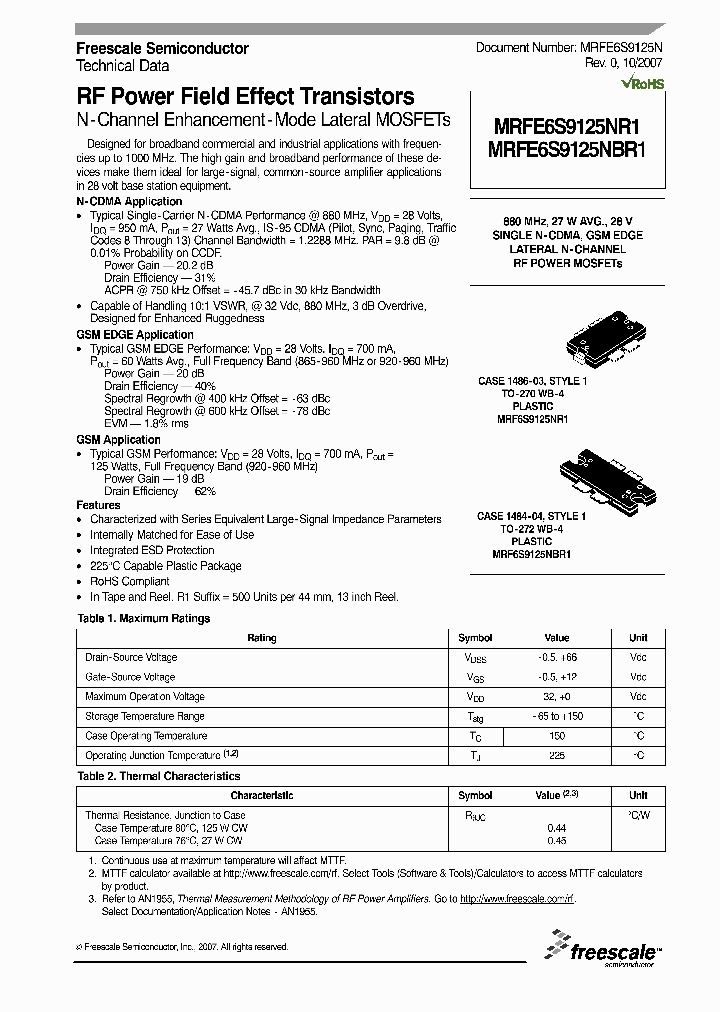 MRFE6S9125NBR1_4272441.PDF Datasheet