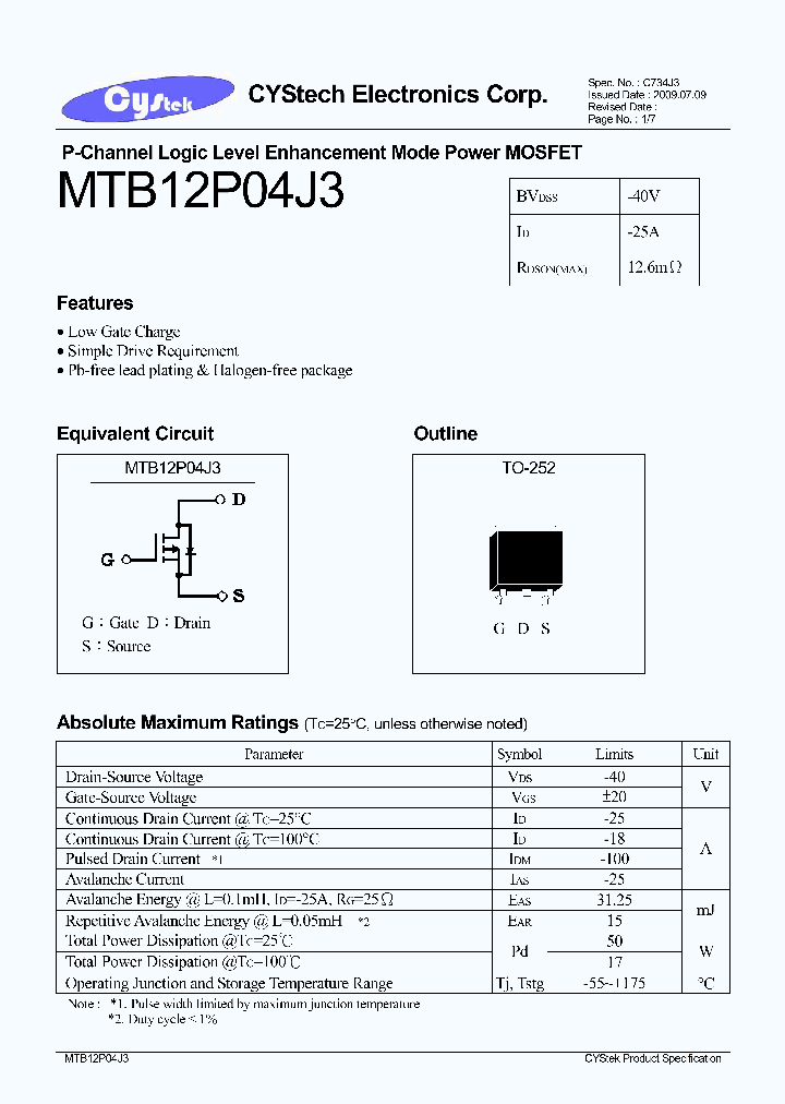 MTB12P04J3_4802944.PDF Datasheet