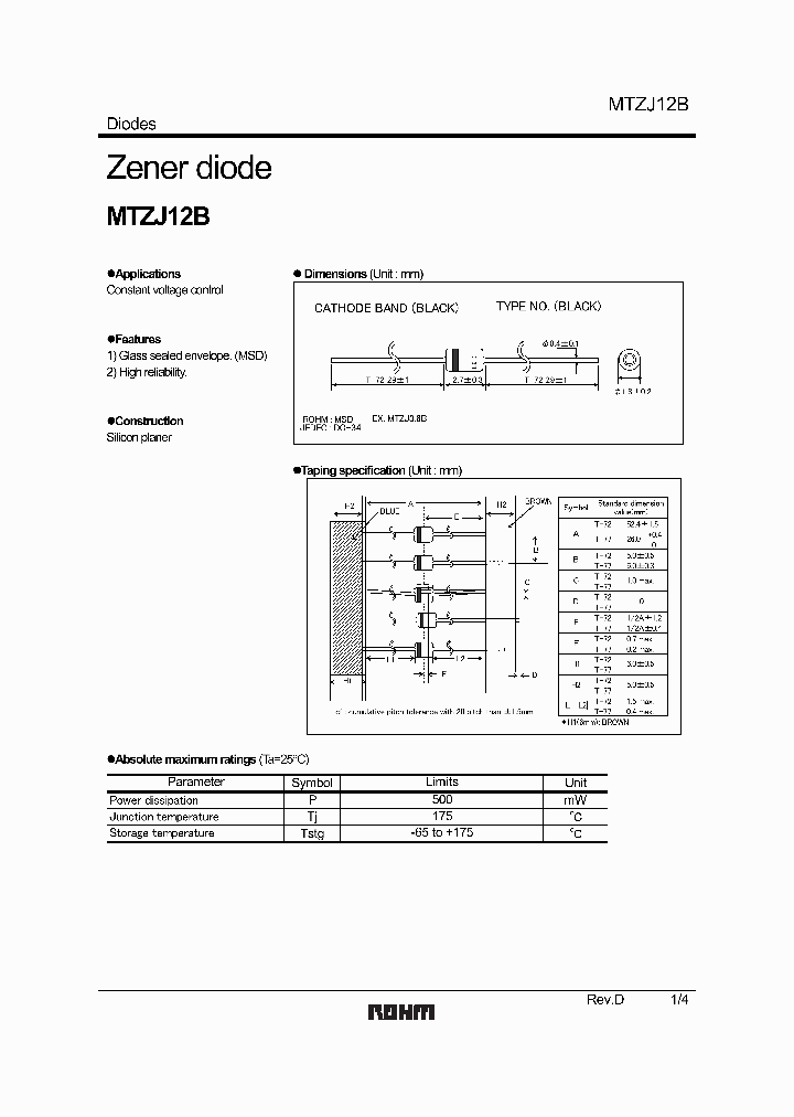 MTZJ12B1_4877554.PDF Datasheet