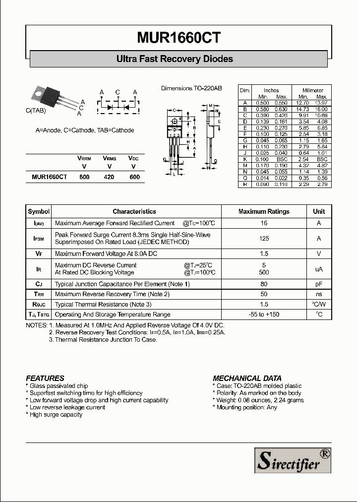 MUR1660CT_4293891.PDF Datasheet